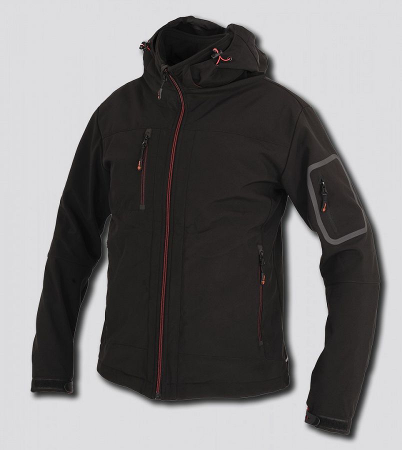 Bunda RUFUS černá/červená vel. 4XL - Obrázek Bunda RUFUS černá/červená vel. 4XL - Obrázek